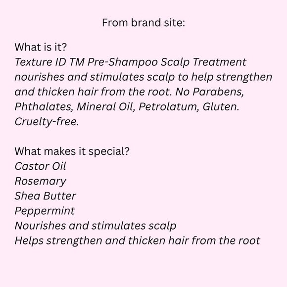 Texture ID Dry Hair and Scalp Relief Pre-Shampoo Scalp Treatment, 118mL - Picture 3 of 4